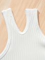 Children's Clothing, Girls' Fashionable Sports Vests, Kidsren's Casual Trendy Sports Summer Clothes, Suitable for Girls Aged 1-8, Versatile Tops for Home and Outdoor Use. 