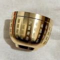 Gold Feng Shui Hundred Blessings Bowl Fine Workmanship Meaningful Copper Materials Exquisite Mini.
