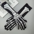 Halloween Skeleton Skeleton Gloves Trick Dark Wind Convex Gloves Skeleton Ghost Festival Costume. 