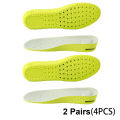 2 Pairs/4 PCS Air-Cushioned Height-Increasing Insoles High-Elasticity Latex Comfortable Shock-Absorbing Breathable Insole. 