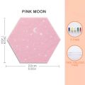 1PCS Felt Board Tile Hexagonal Notice Cork Self Adhesive Pin Board Notice Message Room Wall Decor Sticky Notes Photo Display. 