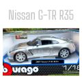 Nissan GTR R35 1:18 (1 ft) Scale Diecast Model Car Bburago. 