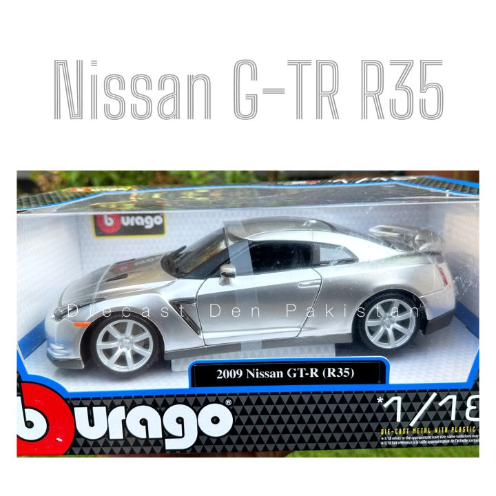Nissan GTR R35 1:18 (1 ft) Scale Diecast Model Car Bburago