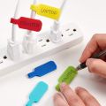 Cable Labels by Wrap-It Storage,  Multi-Color (18 Pack) - Write On Cord Labels, Cable Tags and Wire Tags for Cable Management. 