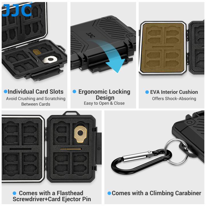 JJC%2022%20Slots%20Memory%20Card%20Case%20Holder%20Organizer%20for%2012%20TF%20Micro%20SD%20Card%20+%208%20SD%20SDHC%20SDXC%20Card%20+%202%20Nano%20SIM%20Card%20Storage%20Card%20Case%20-%20Image%205