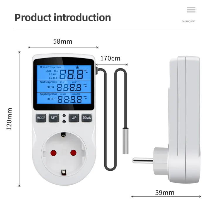 Timer Socket Switch Thermostat Digital Temperature Controller Timing ...