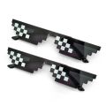 1/2/3/6Pcs Mosaic Sunglasses Cool Party Vintage Shades Eyewear For Men Pixelated Sunglasses Funny Women Glasses. 
