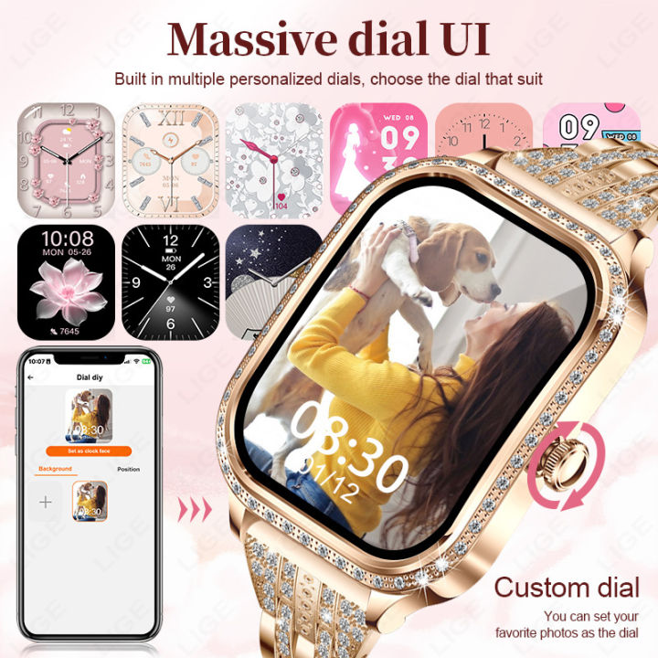 LIGE%202026%20Smart%20Watch%20Women%20Bluetooth%20Call%20Smartwatches%20Ladies%20Heart%20Rate%20Monitoring%20Waterproof%20Smartwatch%20Woman%20for%20Android%20IOS%20-%20Image%203