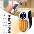 500W Portable Heater Electric Heater Plug in Wall Room Heater Home Appliance Heating Stove Mini Radiator Remote Warmer Machine. 