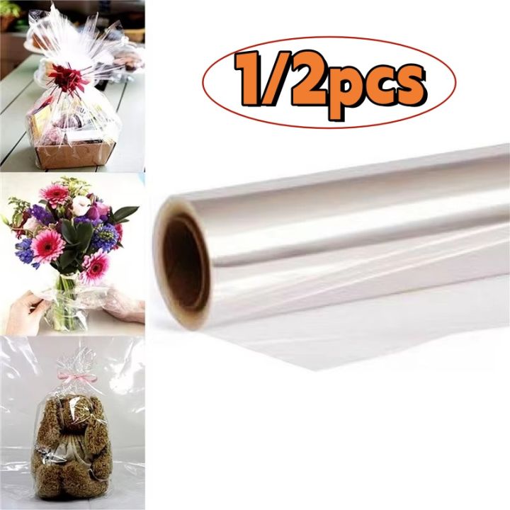 Clear Cellophane Wrap Roll For  Flower Bouquet Baskets Wrapping Arts Crafts Cellophane Wrapping Paper For Flowers Packing