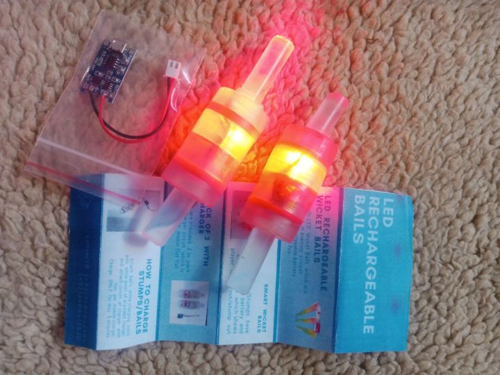 Rechargeable Cricket LED Bails - Glow on Hit - Slim Version
