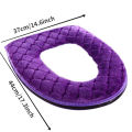 1pc Autumn and Winter Long Plush Toilet Seat Cushion Household Thick Toilet Seat Cushion Washable Toilet Seat Gasket.