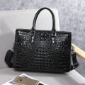 Password Lock Men Bag Genuine Leather Alligator Pattern Men's Briefcase Laptop Shoulder Bags High Quality Men Handbag Business. 