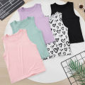 1/4/5 Piece Children's Four Seasons Solid Color Joker Basic Sleeveless Vest Boy Comfortable Top Girl Sweet And Lovely Pink Sling.