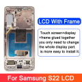 Tested S22 Screen With Frame For Samsung S22 5G S901B S901U S901W S901N LCD Display Touch Screen Digitizer Assembly Replacement. 
