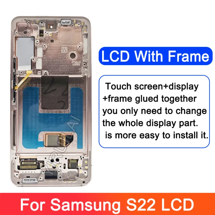 Tested%20S22%20Screen%20With%20Frame%20For%20Samsung%20S22%205G%20S901B%20S901U%20S901W%20S901N%20LCD%20Display%20Touch%20Screen%20Digitizer%20Assembly%20Replacement%20-%20Image%203