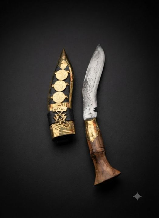 Decorative%20Handmade%20Gurkha%20Khukuri%20with%20Leather%20Sheath%20%E2%80%93%20Gift,%20Display%20&%20Collection%20Knife%20-%20Image%203