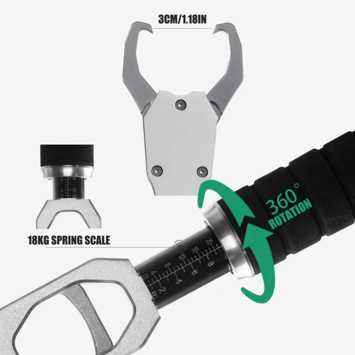 SAMOLLA%20Aluminum%20Alloy%20New%20Fishing%20Grip%20Pliers%20Accessories%2018kg%20Spring%20scale%20360%20%C2%B0%20rotation%20Adjustable%20Grabber%20Tool%20Seawater%20-%20Image%203