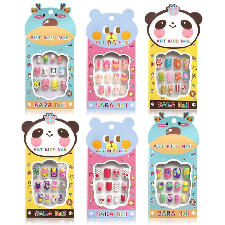 12%20/%2024%20pcs%20/%20box%20Kids%20False%20Nails,%20ABS%20Material%20Children%20Artificial%20Nail%20Tip%20Fashion%20Full%20Cover%20Press%20Pre-Glued%20for%20Party,%20Nail%20art%20for%20kids%20-%20Image%208