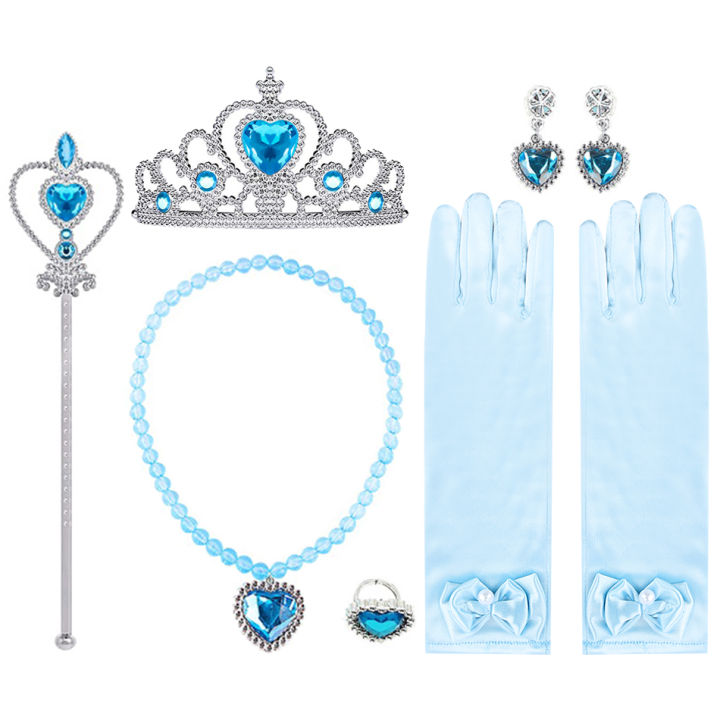 Children%20Princess%20Party%20Accessories%20Girl%20Cosplay%20Costume%20Kit%20Kids%20Crown%20Wand%20Gloves%20Earrings%20Ring%20Necklace%20Multi%20Color%20Supply%20-%20Image%207