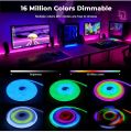 Neon Rope Light RGB-IC Neon LED Lights with Music Sync,Waterproof Flexible Neon Led Strip,DIY Ideas,Remote,Bluetooth APP Control,for Bedroom, Living Room, Gaming Room(5 Meters). 