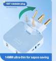 4 in 1 USB Multi Plug Converter Adapter Travel Mutli Socket (2 USB 2 Power Socket) 2500W High Power EU Bangladesh Standard 180° Rotating Converter Socket AC Adapter. 