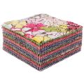 12.8x12.8cm Thin Plain Weave Cotton Fabric,Low Density,DIY Sewing Quilting Material,Random Mix Squares Printed Cloth Set,JC110. 