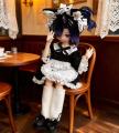 The New Hot Selling Ob11 Doll Clothes Personality Cat Ear Shape Decoration Simplicity and Fashionable Personality Striped Suit.