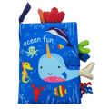 0-36M Baby Early Learning Toy Tail Cloth Book Parent-child Interactive Sound Paper Puzzle Cloth Book Rattle.