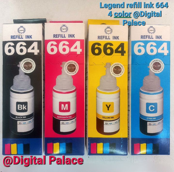 Premium Refill Ink For all Printer 70ml Black,Cyan,Magenta,Yellow 1Set ...