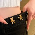 2 Pairs Bear Shaped Jean Button Pin Set Pants Waist Buckle Clip Women Men Adjustable Coat Suit Brooches Pin Clothing Accessories. 