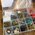 Jewelry Storage and Display Case High-Impact Plastic 15-Compartment Stackable – Essential Jewellery Organizer Box for Women.