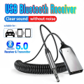AUX Bluetooth Car Adapter Dongle Cable For Car Tablet Bluetooth Receiver 5.0 USB to 3.5mm Jack Speaker Audio Music Transmitter. 