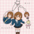 Anime K-ON Hirasawa Yui Akiyama Mio Tainaka Ritsu Nakano Azusa Kotobuki Tsumugi Acrylic Keyring Cosplay Keychain Accessory Props.