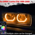 DTM RGB Ring Angel Eyes Phone APP control LED Headlight Ring for BMW 3 series E36 1990-2000 316i 318i 318is 320i 323i 325i 328i. 