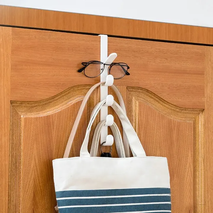 1pcs%20Bedroom%20Door%20Hanger%20Clothes%20Hanging%20Rack%20Over%20The%20Door%20Plastic%20Home%20Storage%20Organization%20Hooks,%20Purse%20Holder%20For%20Bags%20Rails%20-%20Image%204