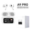 A9 Pro Touch Screen Airpods Pro - ANC/ENC Wireless Bluetooth Earbuds, LCD Display, Super Bass And Pop-Up Feature.. 