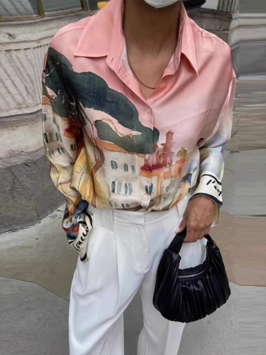 2025%20Fashion%20New%20Women's%20Elegant%20Printed%20Street%20Style%20%20Collar%20Single%20Breasted%20Long%20Sleeved%20Shirt%20Casual%20Short%20Set%20-%20Image%203