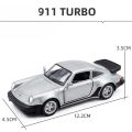 1/36 Scale Porsche 911 Turbo Toy Car Model Alloy Diecast Retro Racing with Pull Back Scale Model Car Toy for Boy Gift Collection. 