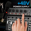 4 / 7 Channel Audio Interfacer Depusheng XT4 DJ Mixer 99-Bit DSP Effect USB Audio Mixer  +48V Phantom Bluetooth for Karaoke. 