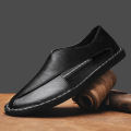 Genuine Leather Men's Sandals Beach Shoes Slippers High Quality Non-slip Men Casual Breathable Summer Footwear Mens Outdoor Shoe. 