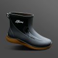 2024 Short Rain Boots for Men Non-slip Wear-resistant Rainy Day Outdoor Fishing Rubber Shoes, Cotton Waterproof Men's Rain Boots. 