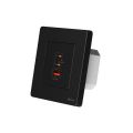 MOES Star Ring Series 65W Fast Charging Wall Outlet PD3.0 Electrical Charger GaN Socket 3 Ports Type-C USB A OverTemp Protection. 