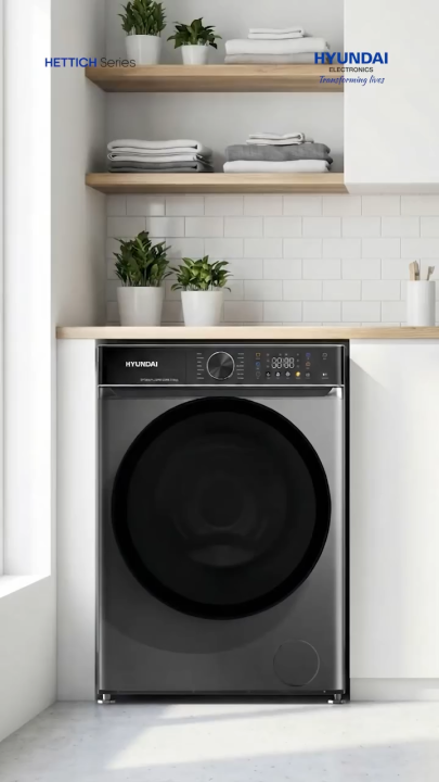 Hyundai Front Load Washing Machine 8KG – HYWM-FL08RK-DDM | Direct Drive Motor | Smart AI Wash | A+++ Energy Rating