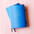 Space Doodle Minimalistic Galaxy blue BuJo Notebook Dot grid Diary Dotted pages Journal. 