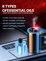 Rechargeable car aroma diffuser, aromatic essential oil, colorful lights, romantic starry sky lights, bedroom .