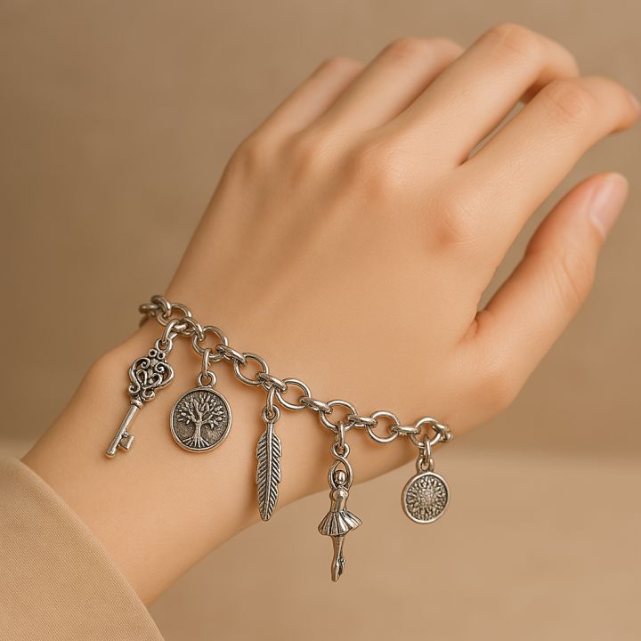 Most Trendy charm  adjustable silver color Bracelet For Girls and women's Fashion