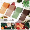 3M/Roll Burlap Wired Ribbon Roll Natural Jute Wrapping Burlap Ribbon For Christmas Crafts DIY Wedding Party Bows Trim Decoration.