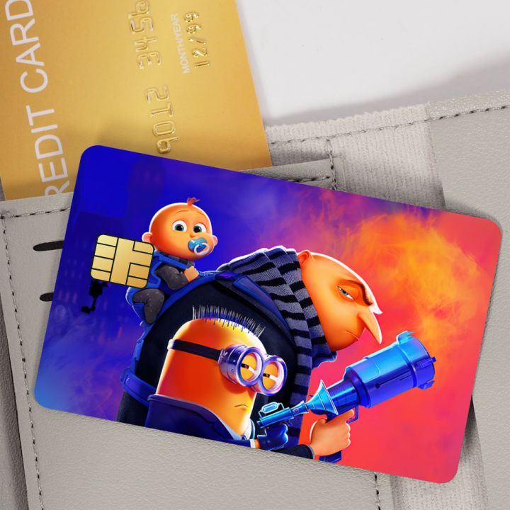 Cartoon%20Minions%204%20Cute%20Bank%20Credit%20Cards%20Bus%20Pass%20Stickers%20Cool%20Decoration%20Waterproof%204PCS%20Card%20-%20Image%205