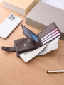 Men Wallets Leather Zipper Purse Man Slim Card Horders Quality Male Short Multi-card Wallet Coin Pocket Purse.